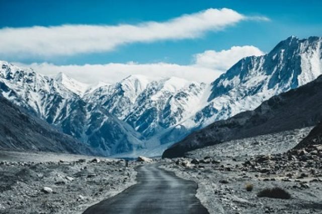 Snow Mountain View of Leh Ladakh District ,Norther part of India